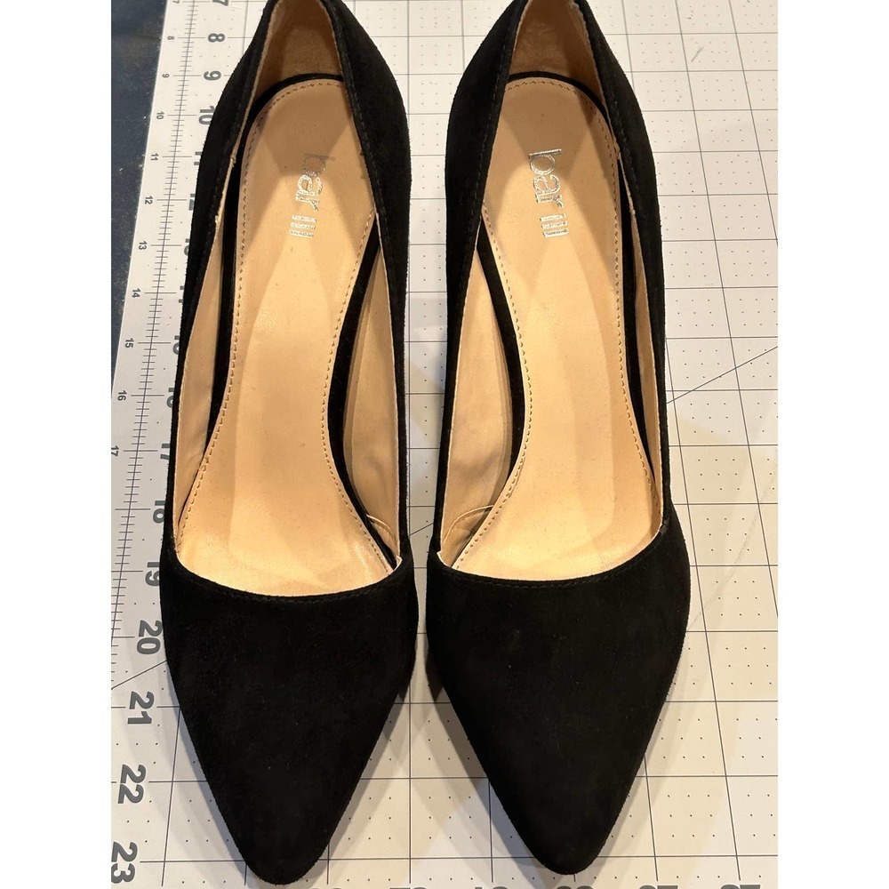 Bar II black suede heels pumps